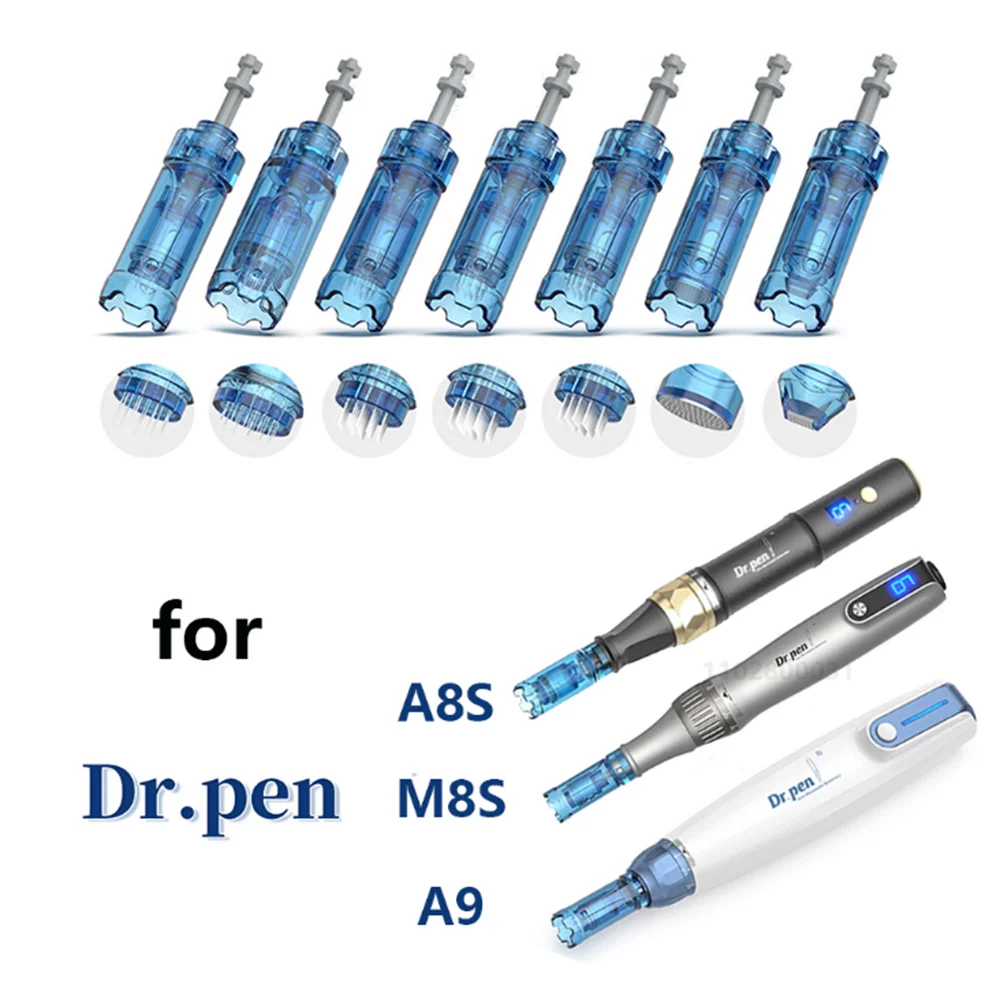 Dr. pen A9 M8S A8S A11 Needle Cartridge Microneedling 10/20/40 pcs 12 Pin 18 Pin 24 36 42 Round Nano 3D nano 5D Tips