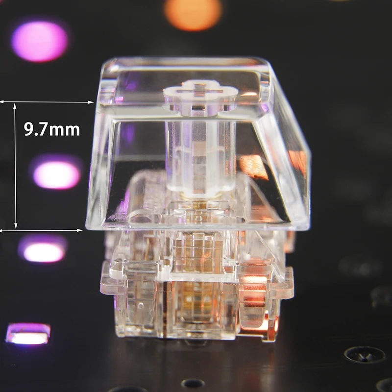 Totalmente Transparente pc Keycap Gamer Teclado Mecânico Crystal Clear Black Backlit Rgb Personalizado Faça Você Mesmo Key Caps Cereja r4 Perfil - Imagem 5