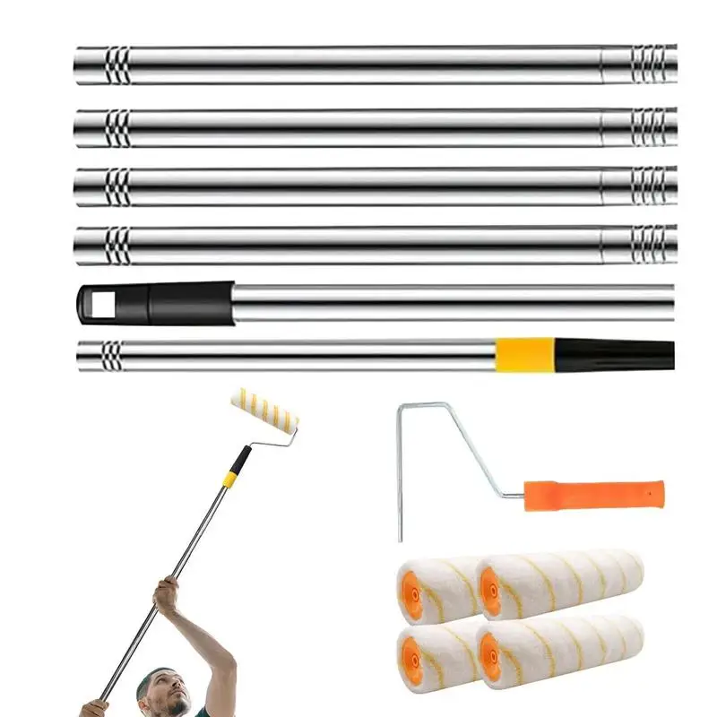 

Paint Roller Extension Extender Pole For Painting With Paint Roller Brush Portable Wall Painting Supplies For Ceiling Kitchen