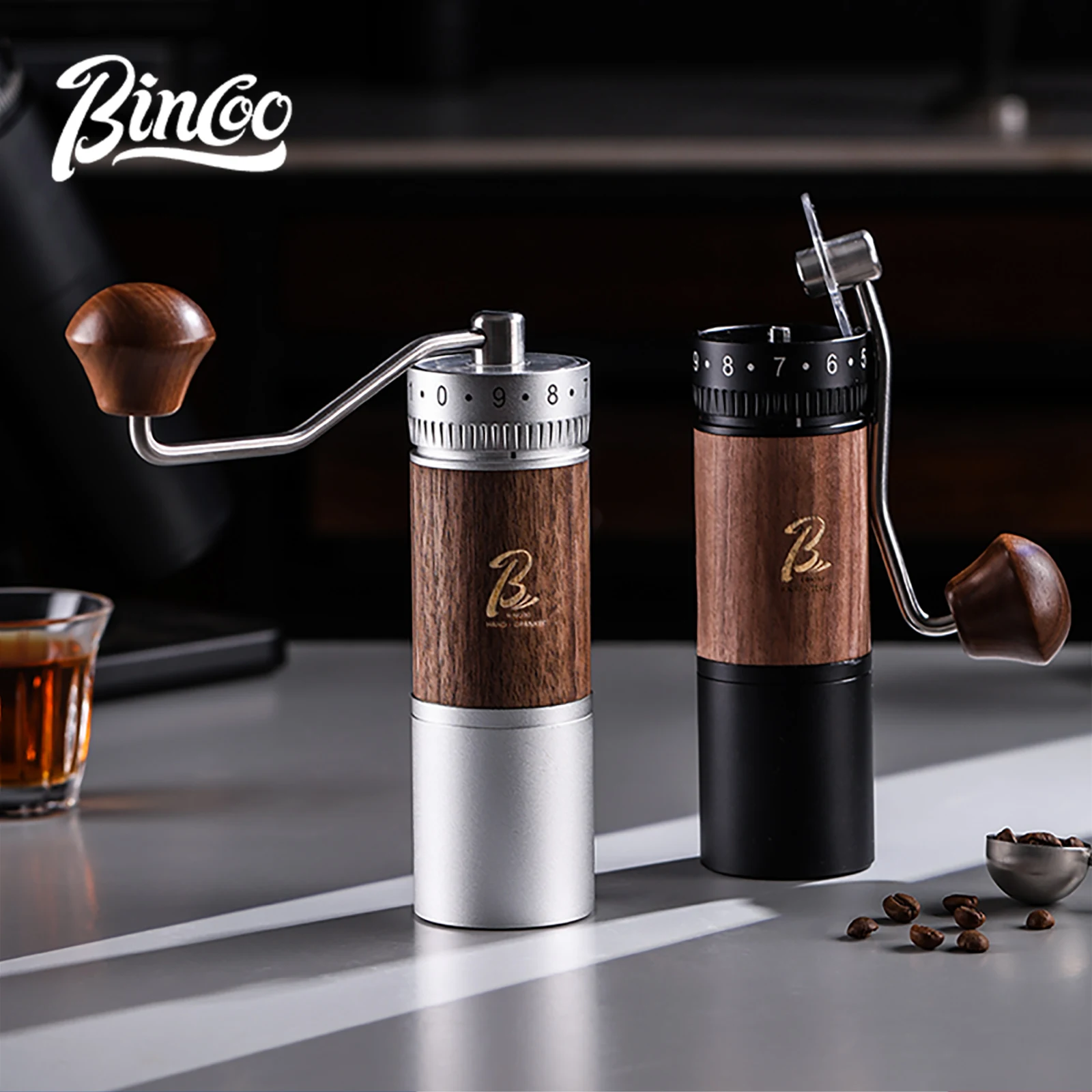 مطحنة قهوة يدوية من Bincoo، مطحنة لدغ قابلة للتعدي...