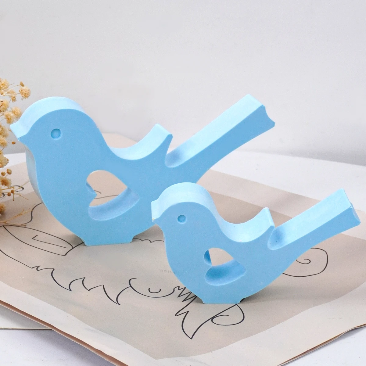 DIY Animal Silcone Candle Mold Handmade Love Bird Aromath Soap Craft Gift Making Plaster Resin Chocolate Baking Molds Home Decor