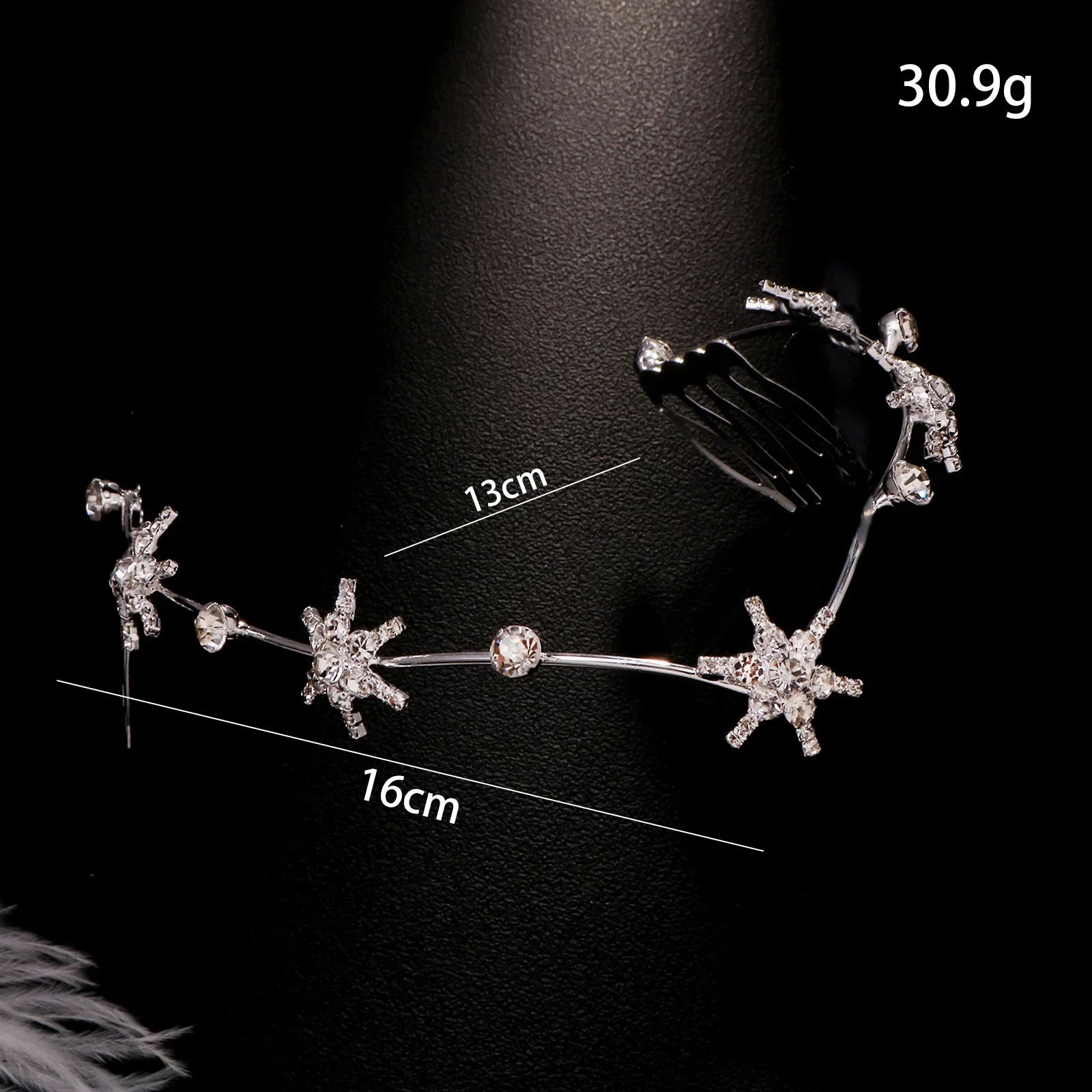1-teiliges Haar-Accessoire mit Sternbild-Stern, geeignet für alle Jahreszeiten, Party-Stil, exquisit und verträumt, Nischen-Accessoire – Detail 3