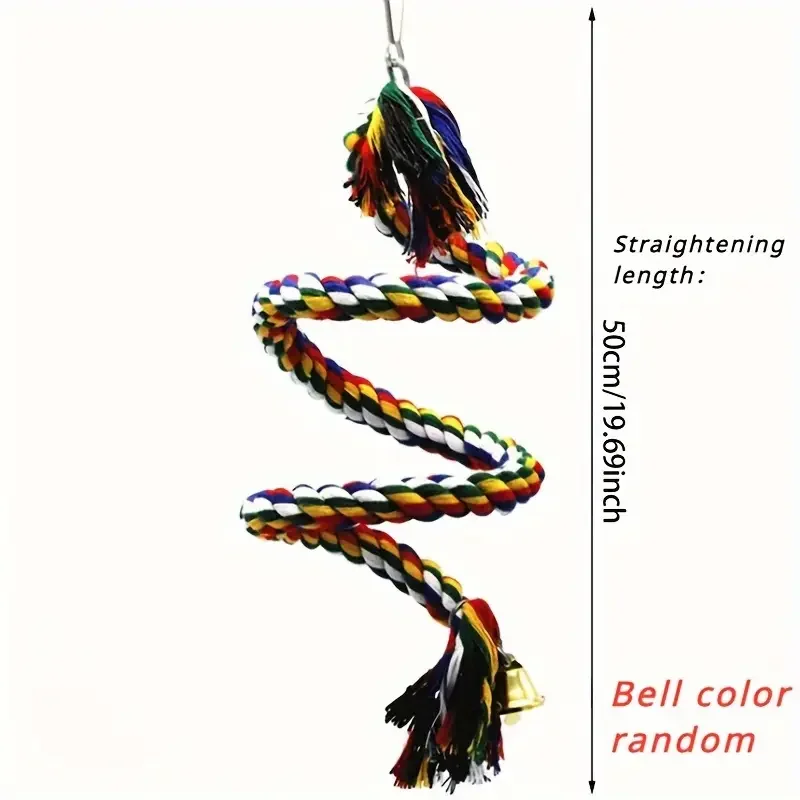 Braided Rope Hanging Bird Toy 2