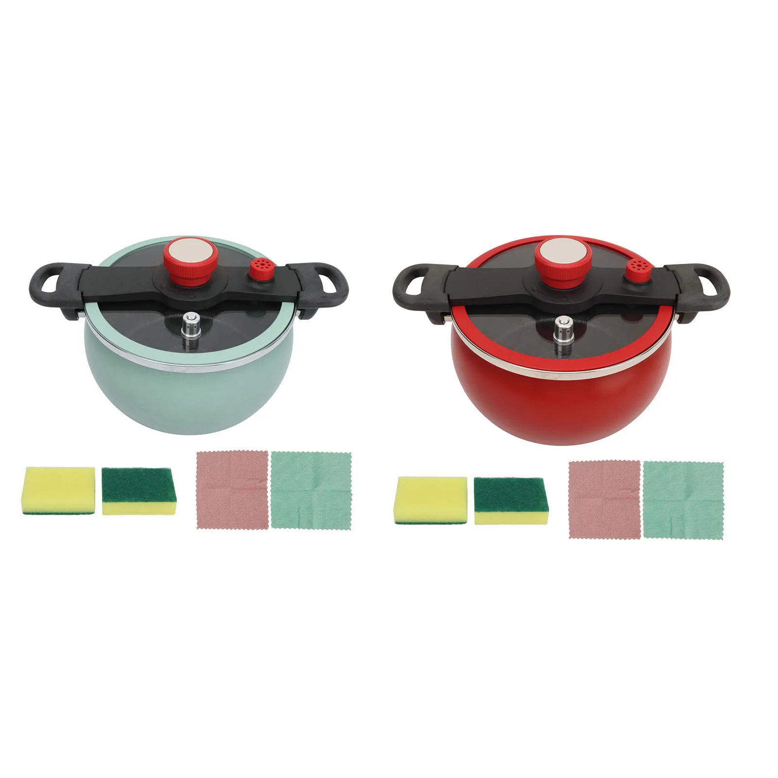 Pressure Soup Stew Pot Binaural Clip Heat Resistant Multifunctional Pressure Cooking Pot Visual Lid for Home