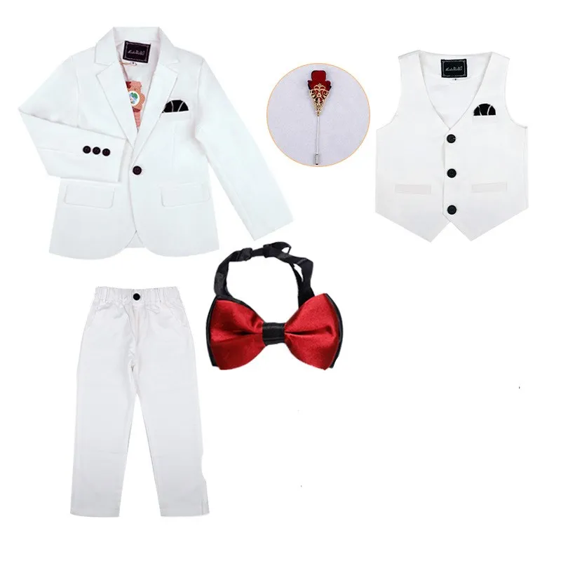 thumbnail image 1 of Trajes de fiesta de boda para bebés, chaqueta, chaleco, pantalones, trajes formales para niños, vestido de bautismo, conjunto de ropa para ceremonia adolescente, 1 of 5