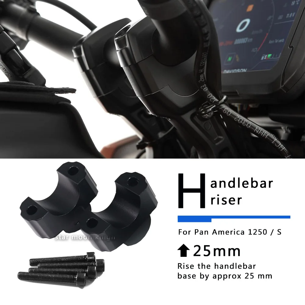 

Motorcycle Accessories Handle Bar Riser Clamp Extend Adapter Mount For RA1250 PA1250 Pan America 1250 S Special 2021 -