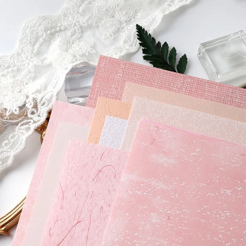 10Pcs Vintage Textured Paper for Scrapbooking DIY Journal Decorate decorative backing paper