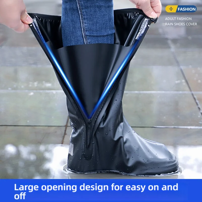 Thicken High Tube Outdoor Camping Waterproof Shoes Reusable Motorcycle Cycling Bike Rain Boot Shoes Covers Rainproof Shoes Cover
