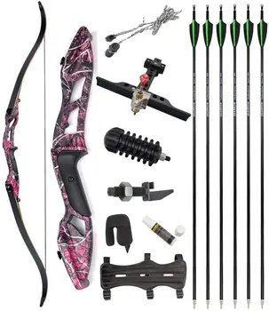 XINA 30-50lbs Archery Takedown Recurve Bow and Arrows Set 1