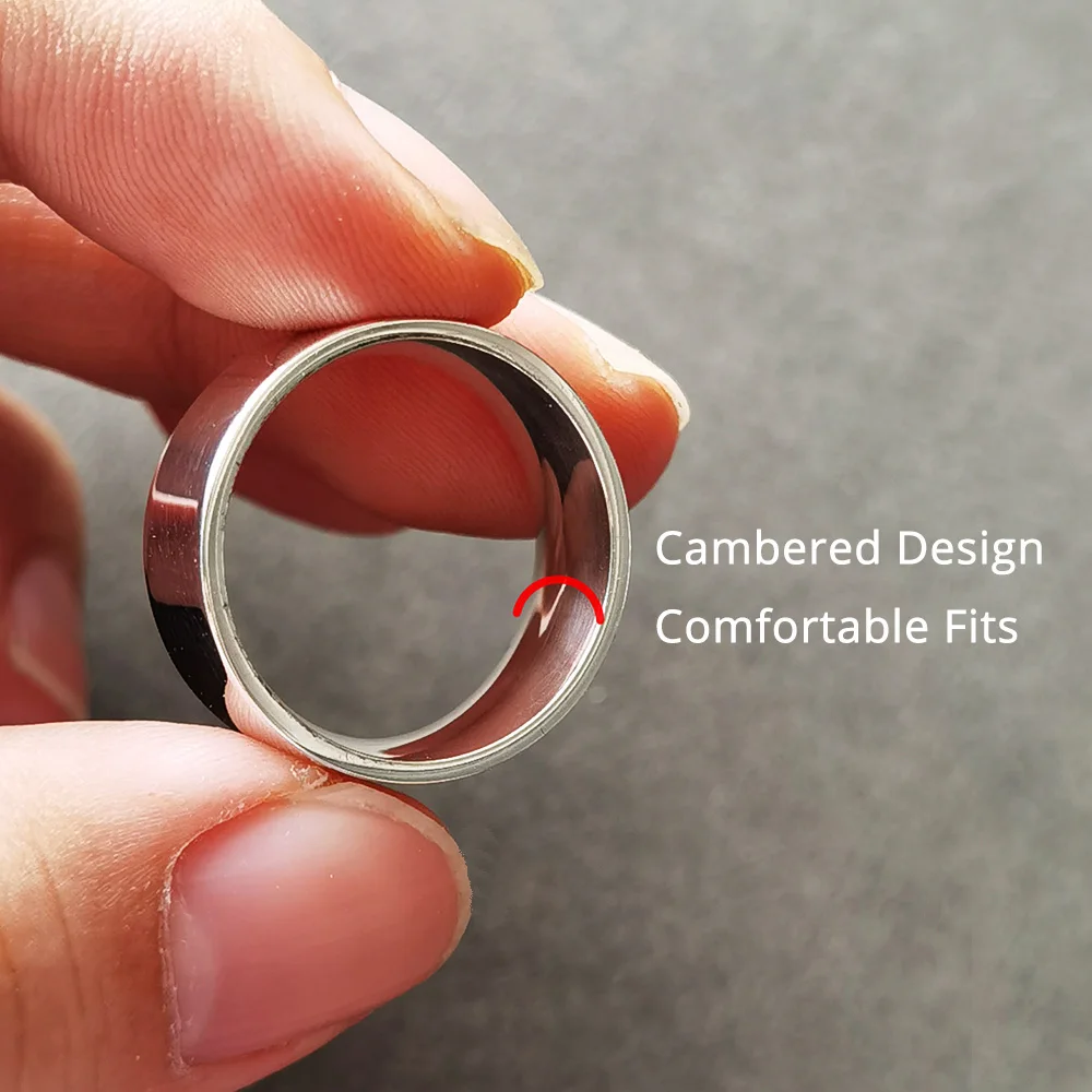 Real 925 Sterling Silver Rings for Men Women Couple of Lovers Simple Plain Comfortable Fits Wedding Band silver ring wedding rings silver rings
