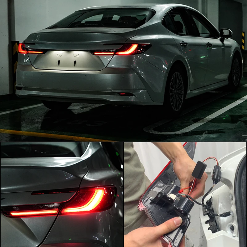 도요타 캠리 XV80 2024 LED 미등 모듈, 리어 브레이크 라이트, 호흡 폭발 플래시, 자동차 개조