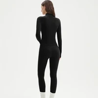 Ensemble de sport deux pièces pour femmes, veste de sport à manches longues avec fermeture éclair et leggings taille haute, ensembles de yoga sportifs respirants pour femmes 3