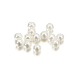 Bulk Pack of Beige Acrylic Imitation Pearl Beads - 3mm x 1000Pcs (Beige)