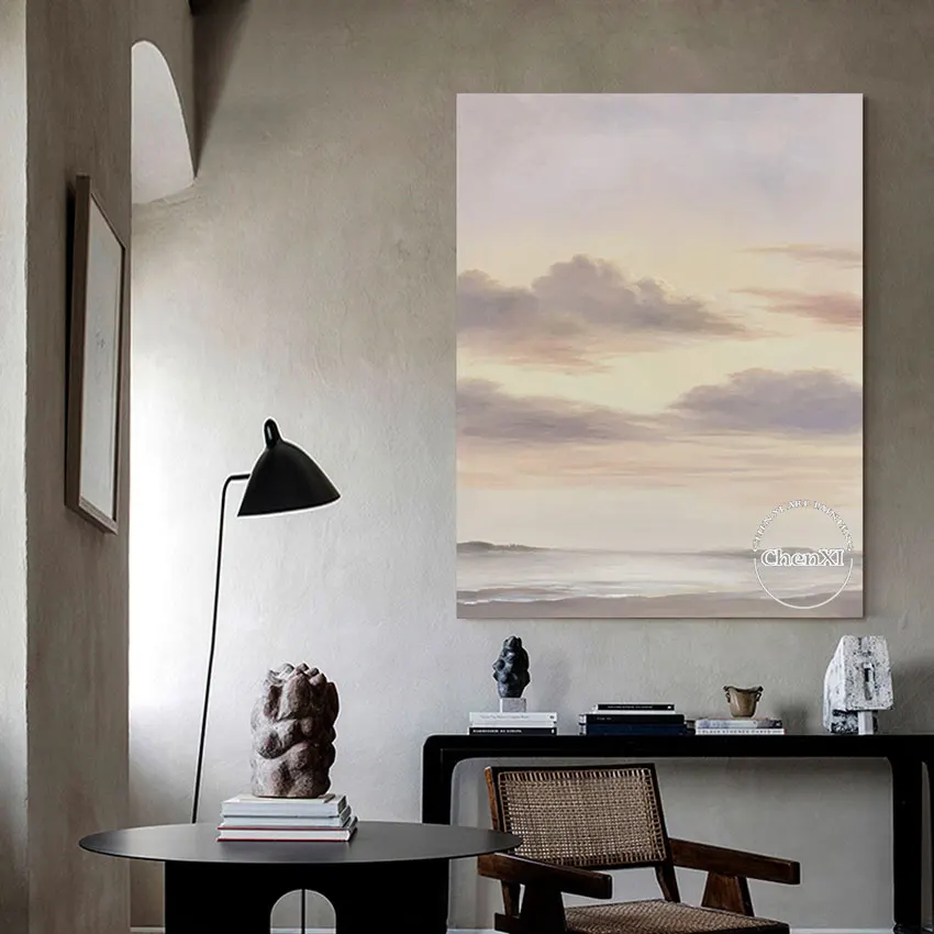 

Seascape Sunset Scenery Abstract Art Oil Painting Textured Acrylic Wall Decoration Canvas Artwork Craft Modern Hot Selling Piece