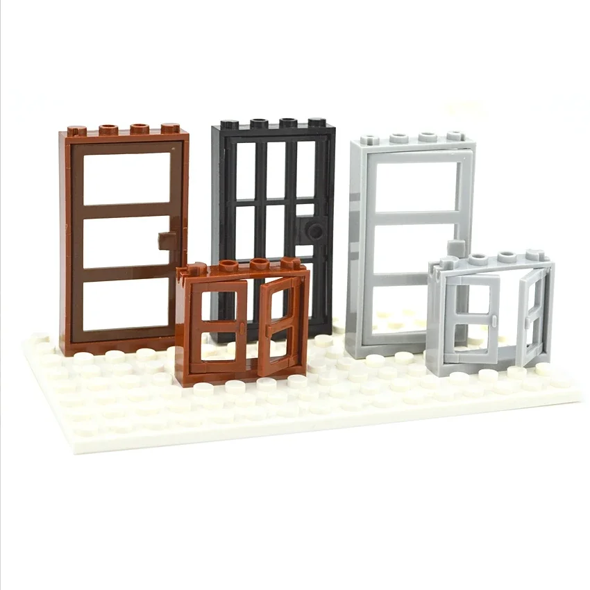 DIY Accessories City Friends House MOC Parts Fence Stairs Ladder Gate Building Blocks Door Window Figures Garden Leduo Bricks 6