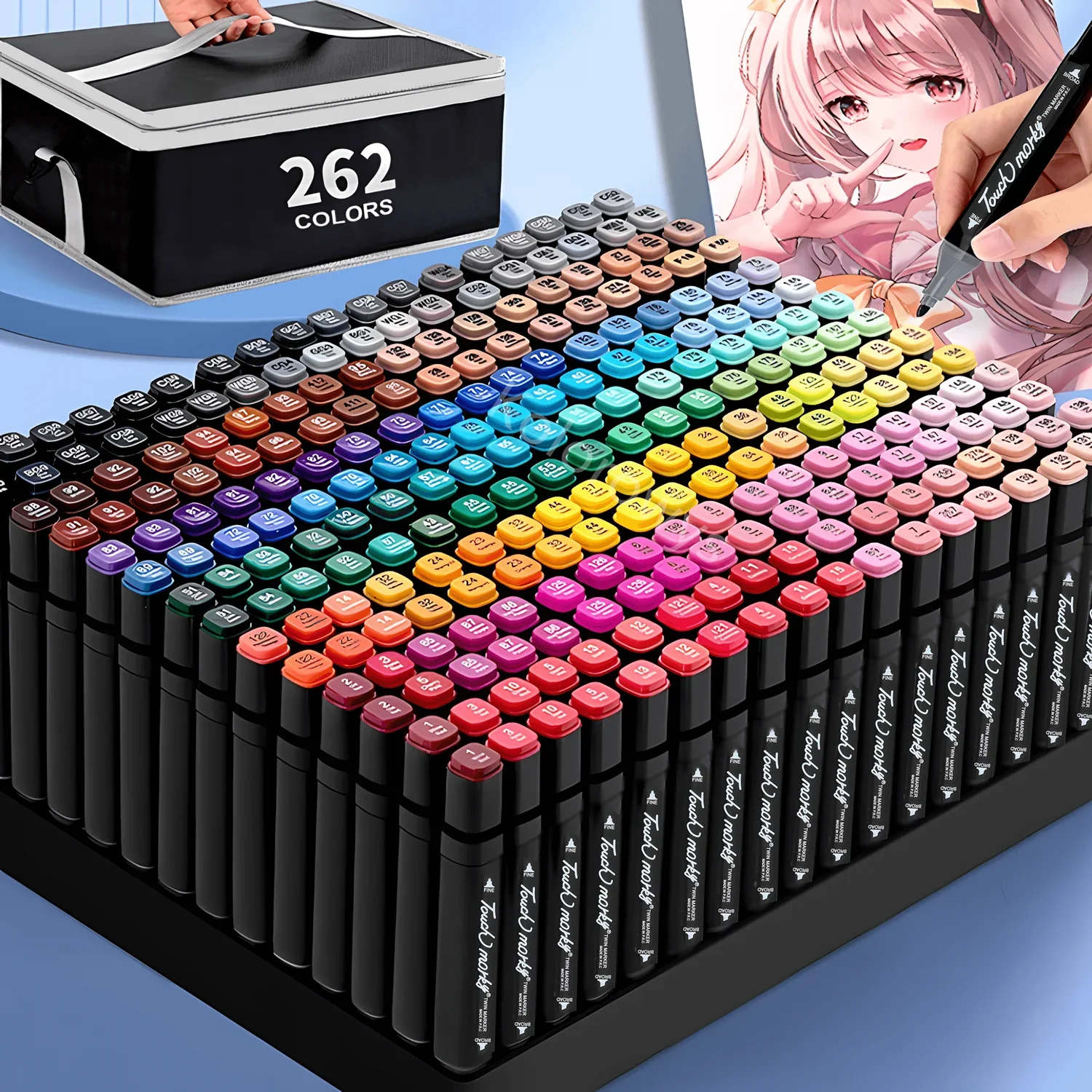 128色インクセット Amazon.com: ATOPSHINY Alcohol Markers 262 Colors Drawing Pens Set