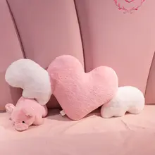 

Lovely Feeding Bottle Pillow Girls Creative Ins Style Sweet Princess Style Cloud Wing Shape Home Decor Car Sofa Soft Cushions