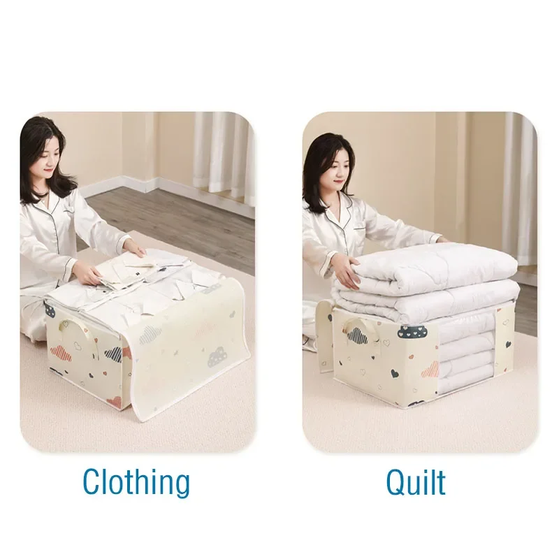 Moisture Proof Organizer Quilt Clothes Storage Bag Big Capacity Blanket Sorting Bags Dustproof Closet Under-Bed Storage