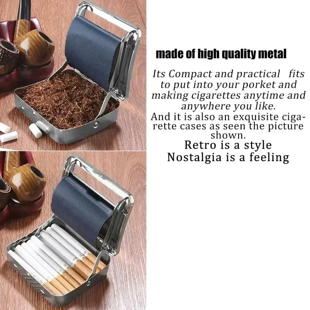 Portable Metal Tobacco Roller Cigarette Maker and Storage Case