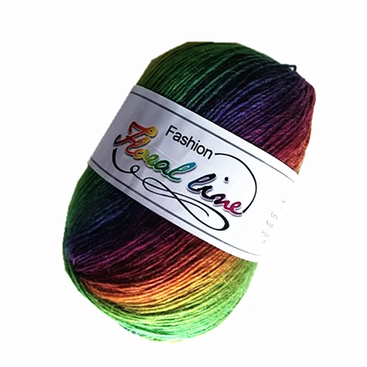 Rainbow color wool segment dyed clothes wool thread upgraded version color gradual change color wool 1pcs 5