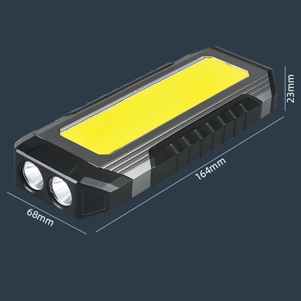 COB LED FLASHLIGHT 8W 500lm RECHARGEABLE WITH USB. WITH HOOK + MAGNET +  SUPPORT. POWER BANK