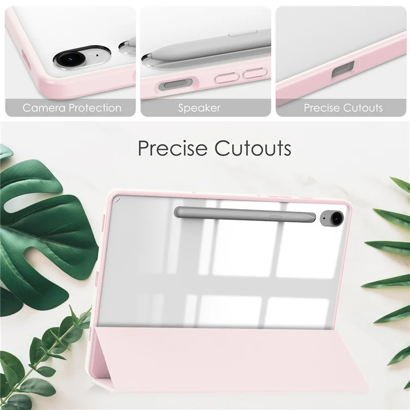 Crystal-Clear Hard PC & Soft Back Protective Case for Galaxy Tab S9 FE+ (2023)