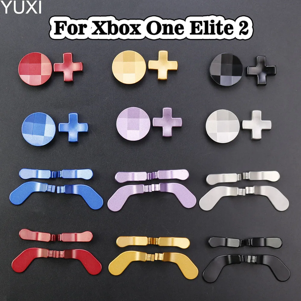 YUXI 1set gamepad Kicserélés Hüvelykujj grips Analóg számára xbox Valaki Elit Széria Fém paddles számára xbox Valaki Elit 2 alkatrészek Zárfedő gomb