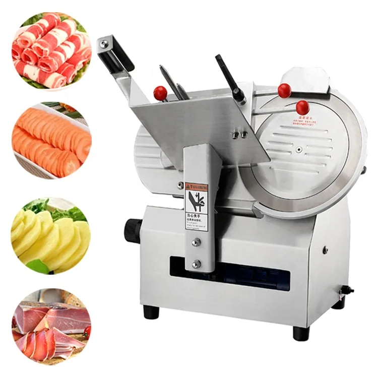 commercial fully automatic 10 inch frozen meat slicer beef and mutton cutting meat slicer tiandi ren slicer ss a250 Electric Stainless Steel Commercial Automatic Cutting Machine Cheese Mutton Beef Ham Meat Slicer Slicing Machine Adjustable