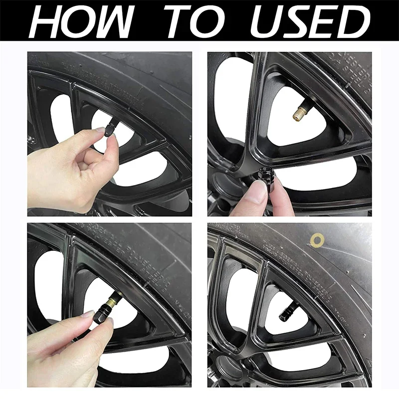 4Pcs 자동차 타이어 밸브 줄기 모자 알루미늄 합금 자동차 바퀴 타이어 밸브 모자 미국 공기 밸브 모자에 대 한 방진 자동 오토바이 트럭 자전거