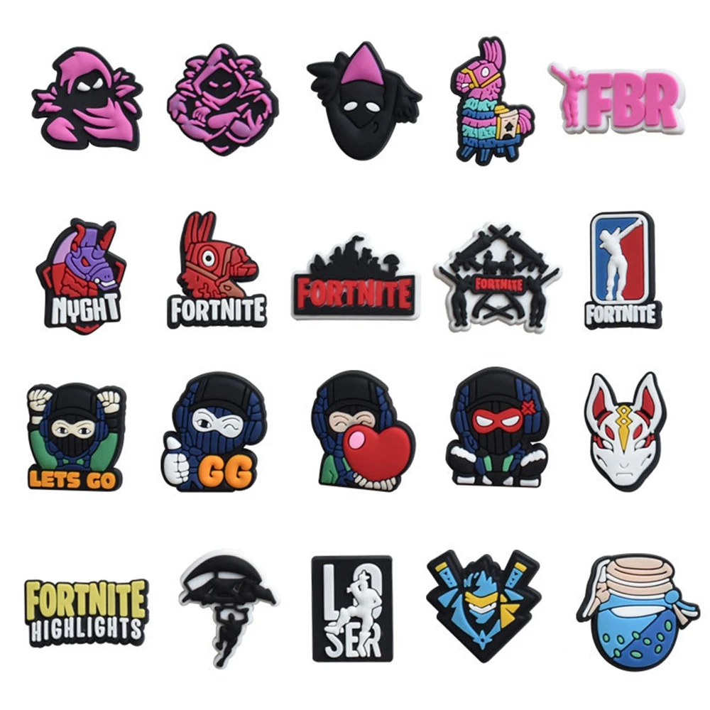 Shoe Charms Game Characters Popular series for Cartoon DIY Shoe Decoration 11-20pcs/set For Kids Gifts