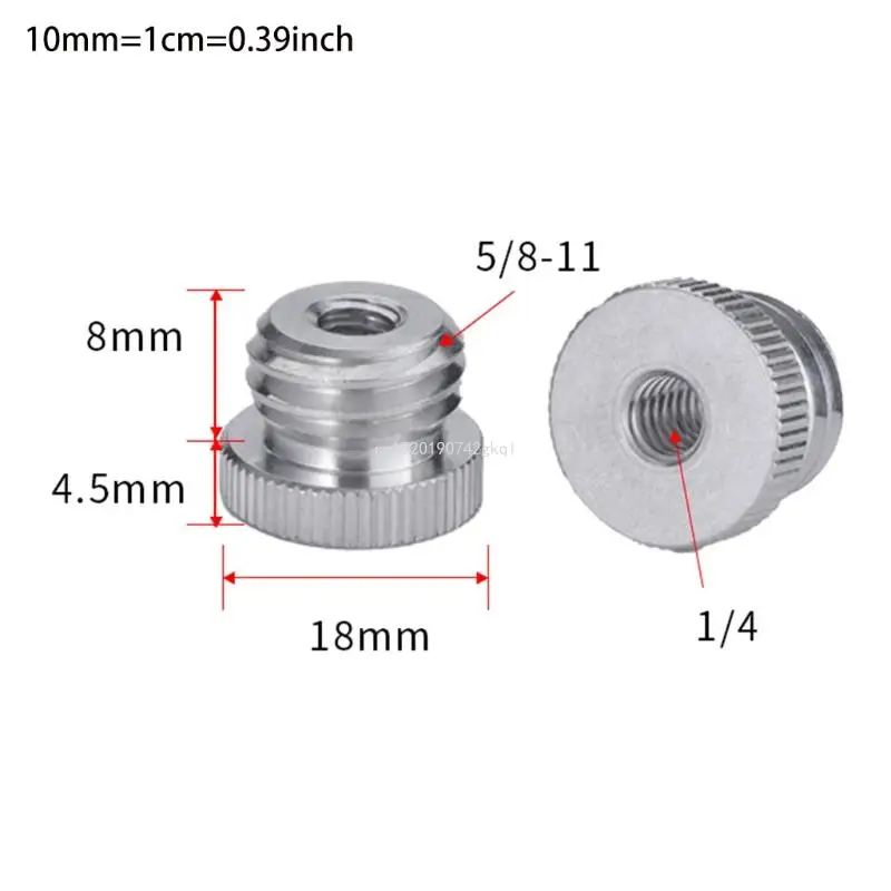 Thread Adapter 5/8" to 1/4" Adapter 1/4 Thread Level Rangefinder 5/8" Tripod Stand Mic Microphone Stand