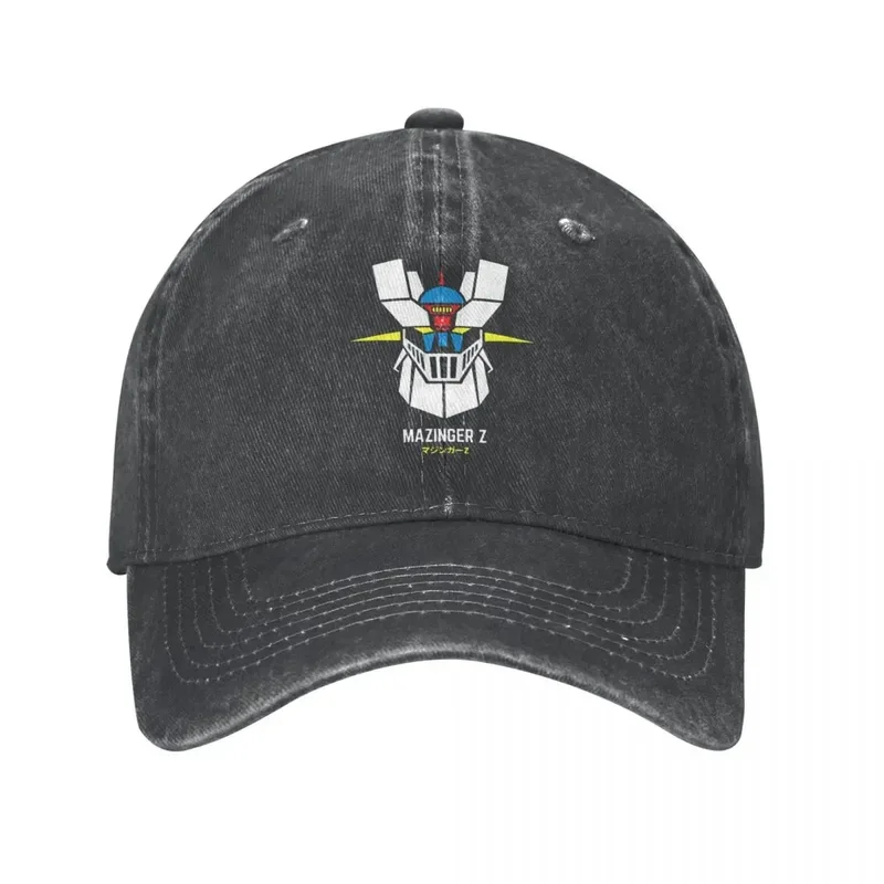 

Y2K Actarus Mazinger Z Washed Denim Baseball Snapback Sunhat Homme Grendizer Goldorak Cap Spring Summer Hip Hop Casquette