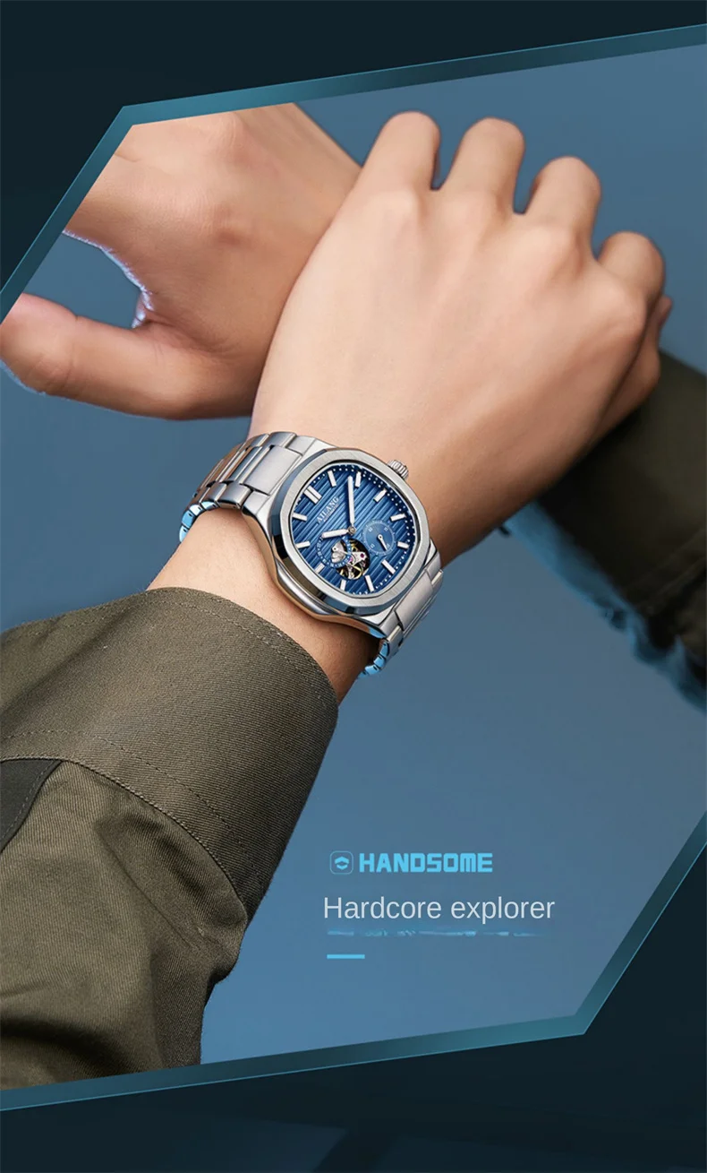 AILANG Sport es for Men Luminous 3ATM Waterproof Automatic Mechanical Genuine Stainless Steel Wrist_voghion.com