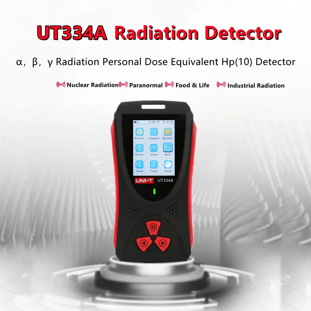 UNI-T UT334A Geiger Counter Electromagnetic Radiation Detector Personal Dosimeter X-ray Beta Gamma Detection EMF Meter.