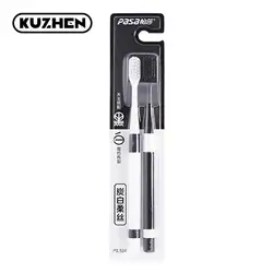 Bamboo Charcoal Ultra - Fine Soft Bristle Toothbrush Set - Eco - Friendly Oral Care (A)