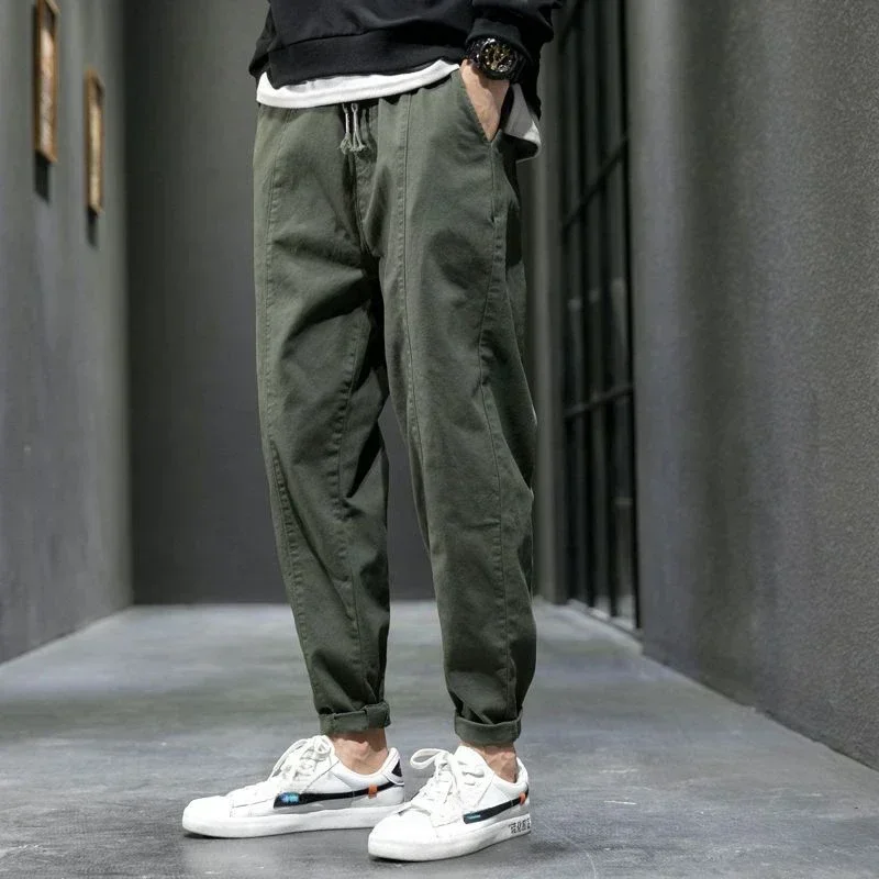 Cargo Pants For Men Black Fishing Trousers Man Wide Straight Long Techwear Big Size Harajuku With Korean Style Emo Spandex Y2k