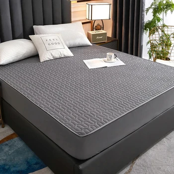 Waterproof Stretchable Breathable Cartoon Mattress Cover for Bedroom and Living Room - Protects 180x200 Mattress