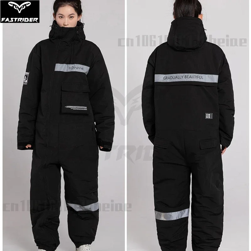 New Motorcycle Riding Protective Suit Winter Warm Plus Velvet Thickening Riding Split-leg Suit