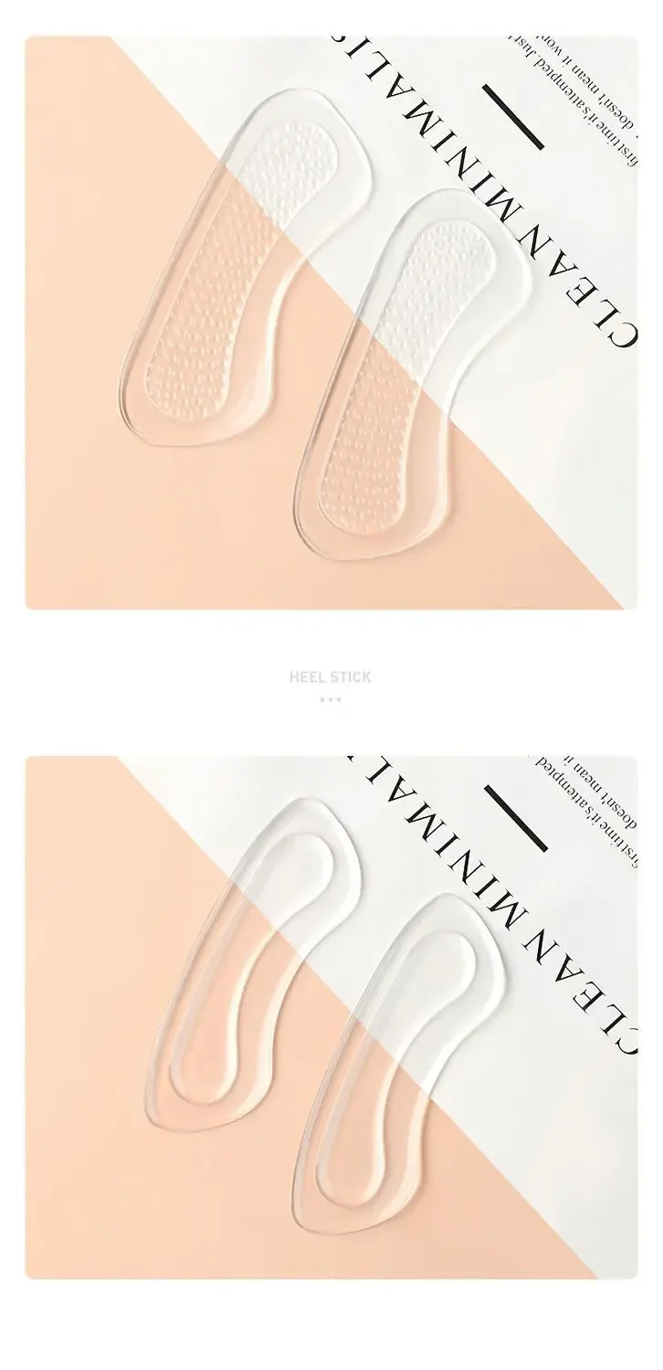 1 Paar / 2 Paar transparente Silikon-Absatzschutzpads für High Heels, Damen-Schuh-Absatzpolster, Fußpflege, rutschfeste Innensohle – Detail 15