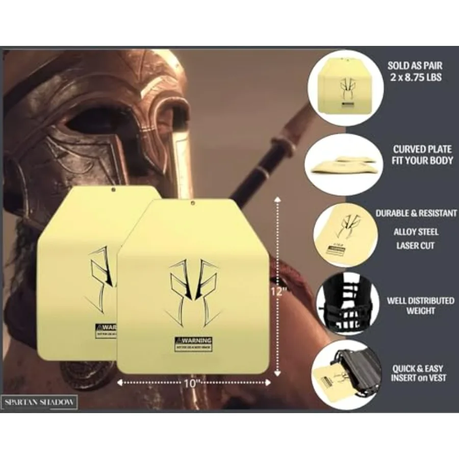 Curved Weight Vest Plates for weighted vest - 8.75LB Pairs for 20lb Weighted Vest woman and men - Contoured Ergonomic Fit - Weig