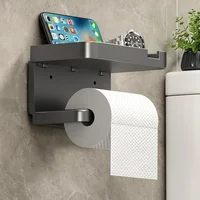 Toilet Paper Holder Plastic Storage Rack Kitchen Towel Placement of seasoning bottles Bathroom Wall Roll of Paper Phone Storage 5