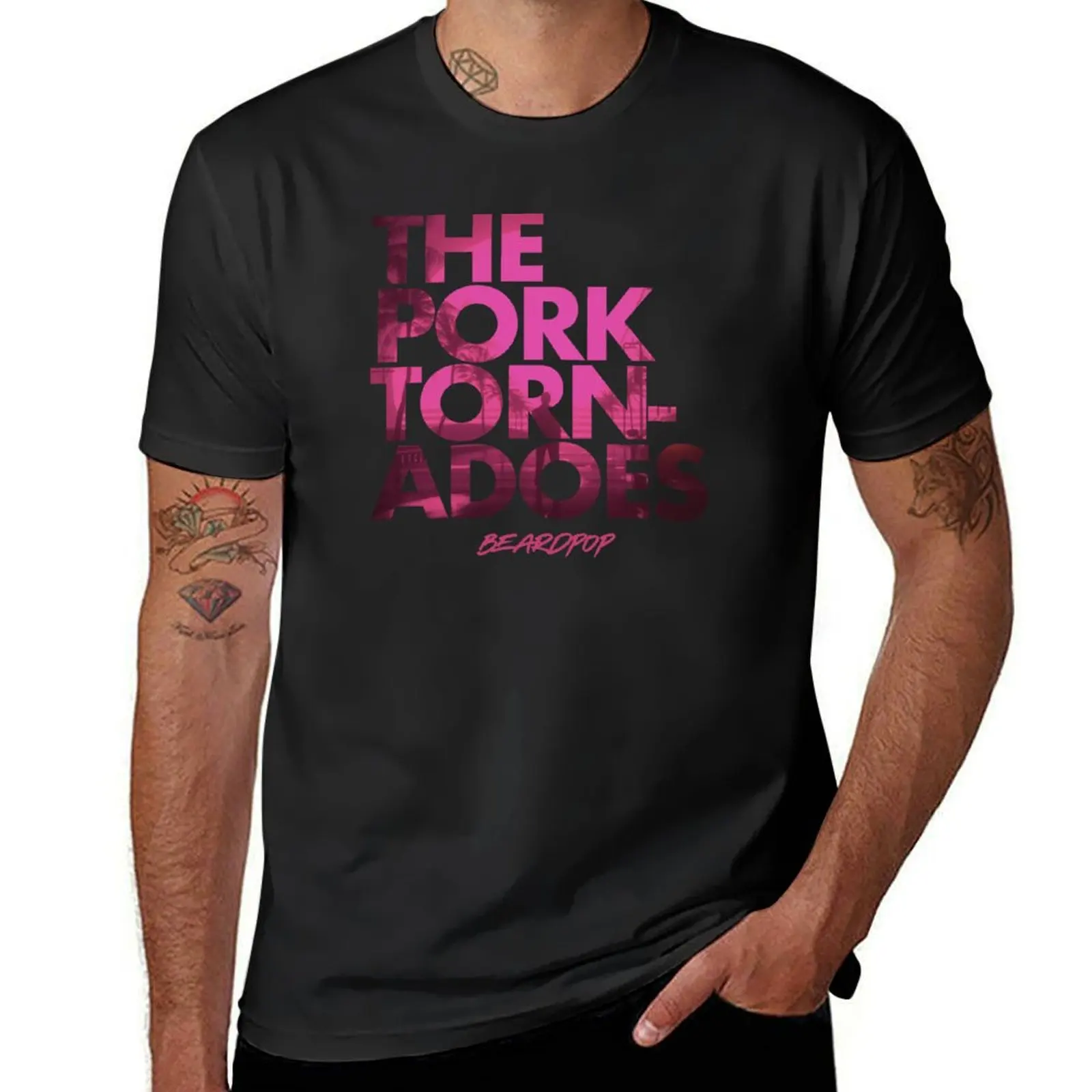 Pork T's RetroWave T-Shirt tops cute tops black t shirts for men