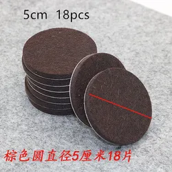 Premium Felt Chair Leg Pads - Non - Slip, Scratch - Proof Floor Protectors with Self - Adhesive Backing (Brown Round 5cm)