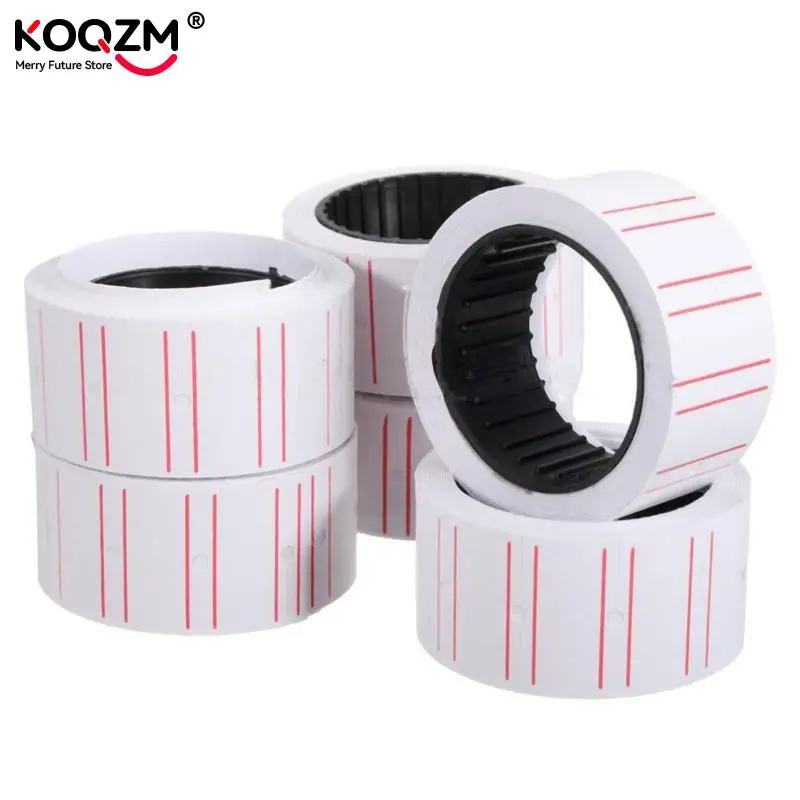10 Rolls (500 Labels/Roll) White Self Adhesive Price Label Tag Sticker Office Supplies 20x12mm Price Label Paper Tag Sticker - 4