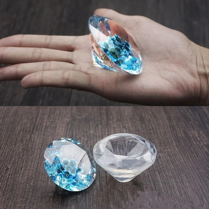 Creative Handmade Creative DIY Silicone Diamond Pendant Mold Making Crystal Jewelry Pendant Resin Casting Mould Tools Accessory