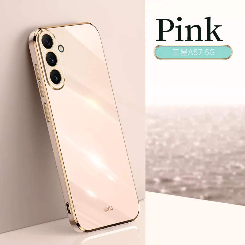 Luxury Colorfast Silicone Phone Case with Lens Protection - Fashionable Plating Design