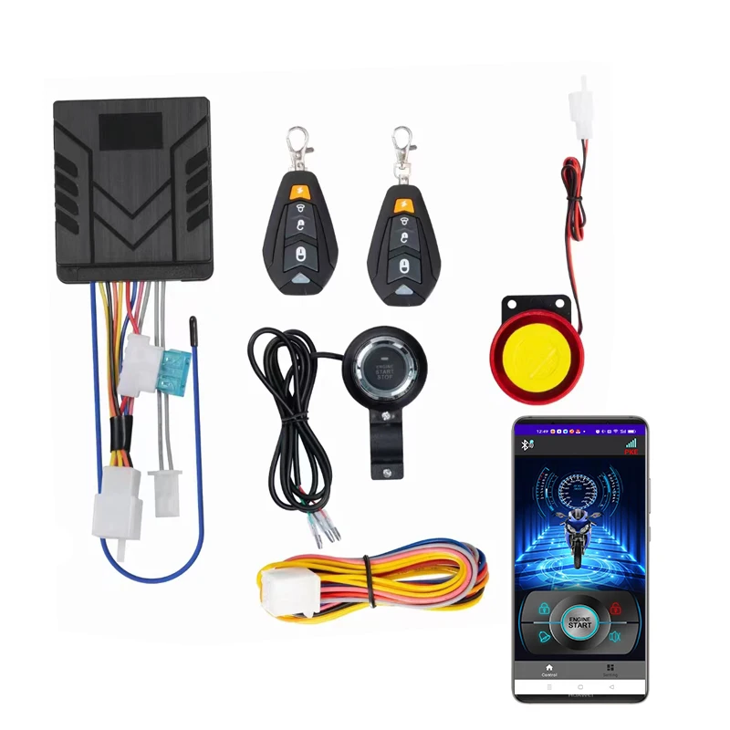 Alarme de démarrage à distance pour moto, contrôle par application Bluetooth, avec boutons de démarrage/arrêt du moteur 3
