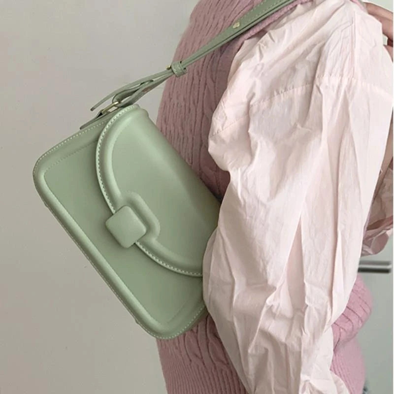 

Сумка на плечо Женская однотонная, модный простой Роскошный дизайнерский саквояж кросс-боди, Классическая винтажная Повседневная тоут