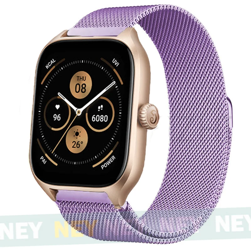 Milanese Loop Metal Bracelet for Smartwatches - Adjustable 20mm/22mm Strap