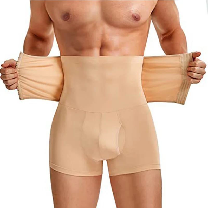 Prayger Padded Shapers Men Slimming Belly Butt Lifter Removable Inserts Control Panties Hook Tummy Trimmer Underwear